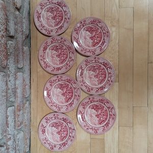 7 Johnson Brothers Covered Wagons & The Rocky Mountains 6" Bread Plates.